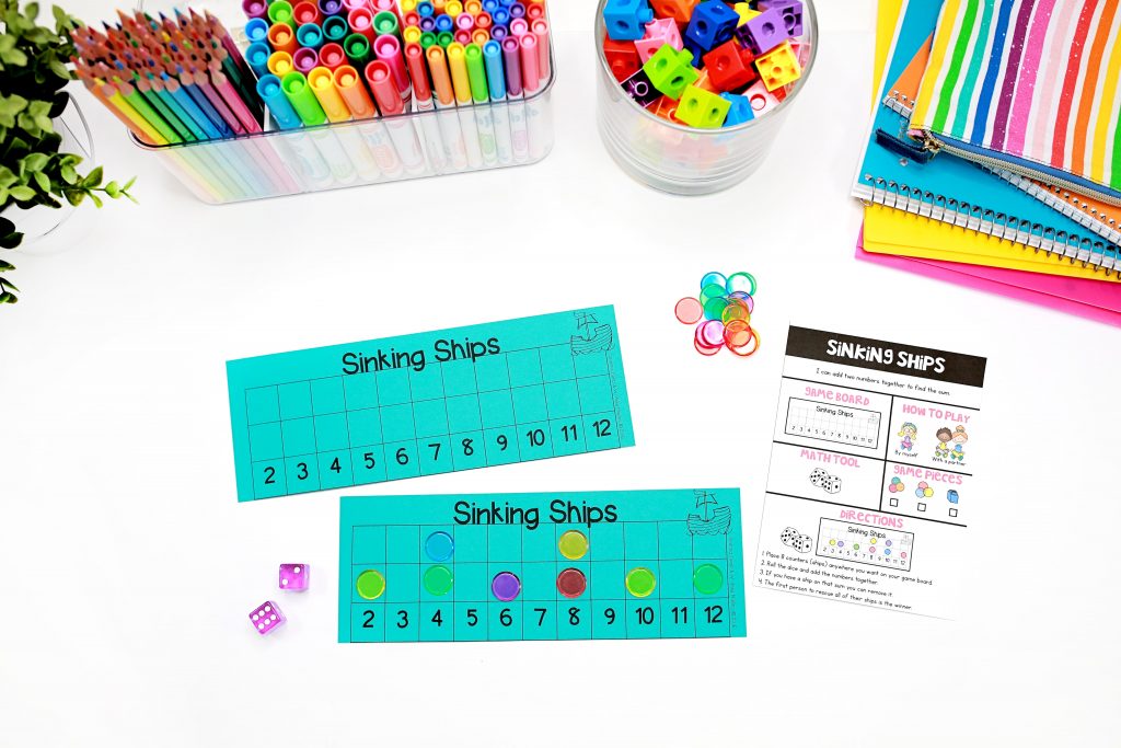 Sinking ships addition game