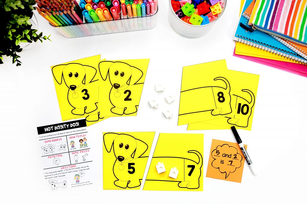 Dog-themed addition game