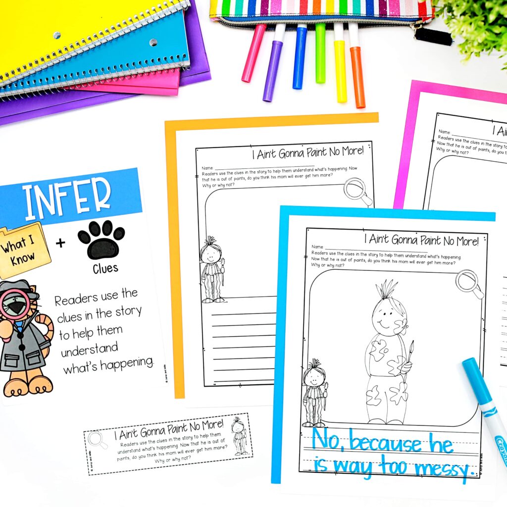 Infer worksheet and visual aid