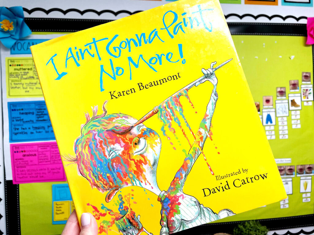 The cover of "I Ain't Gonna Paint No More" book