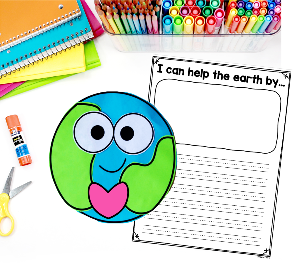 Earth Day craft and writing paper