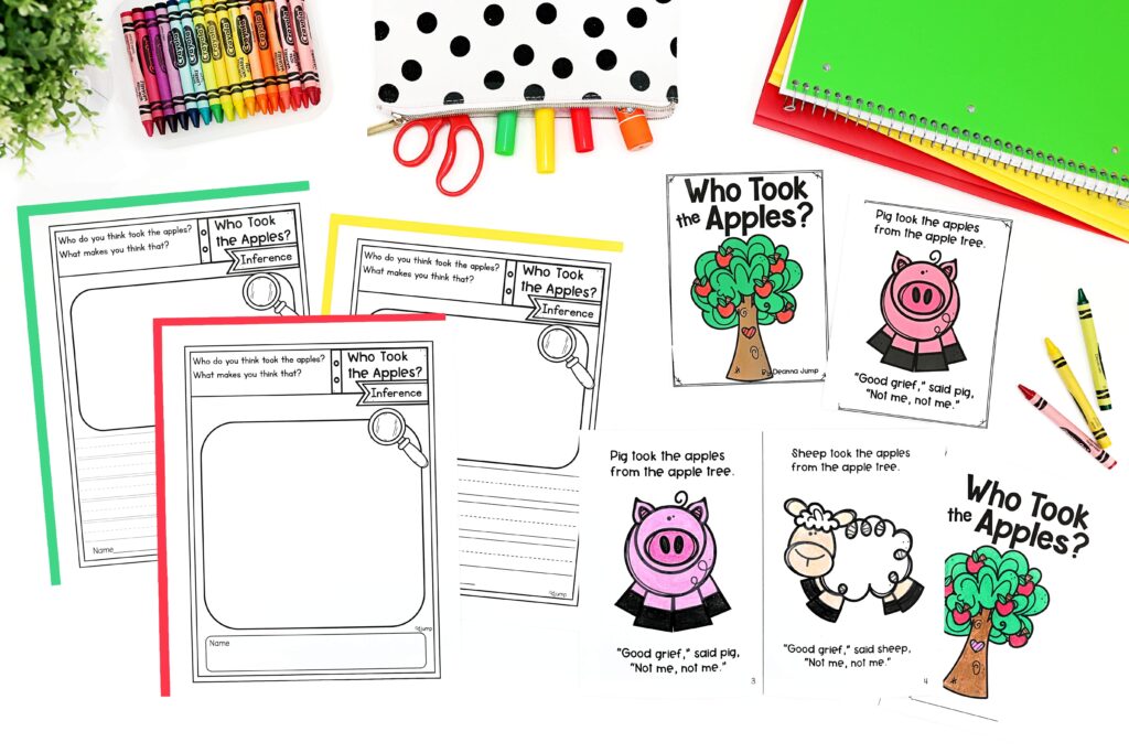 Who Stole the Apples reader and inferencing worksheet