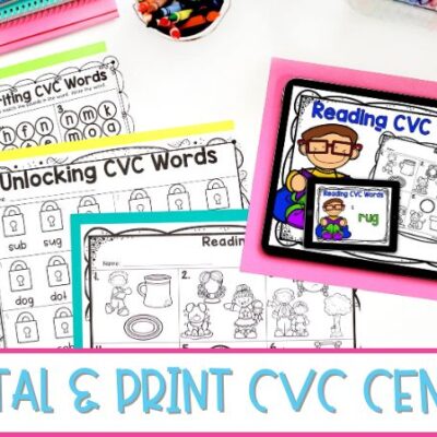 CVC Centers for Kindergarten: Digital and Print