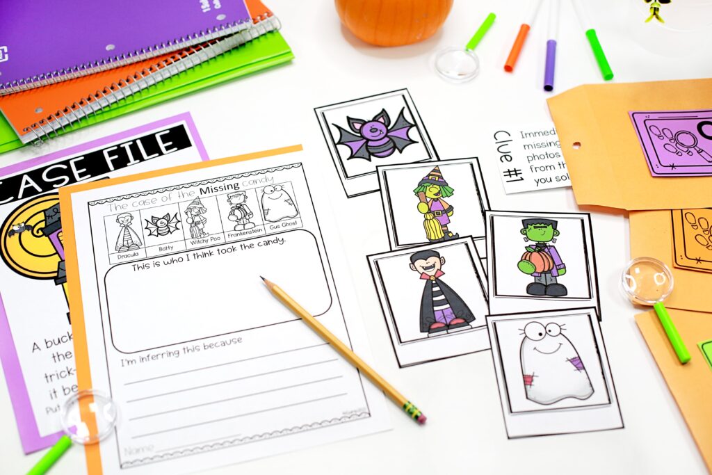 Suspect cards and response sheet