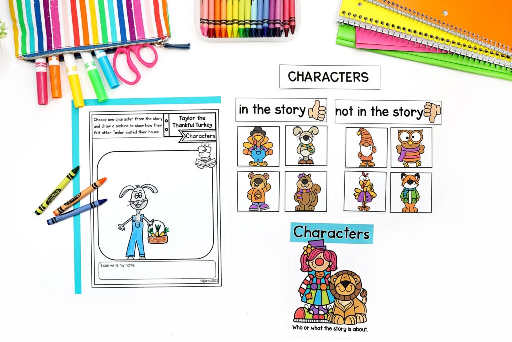 A character sort for an interactive read aloud
