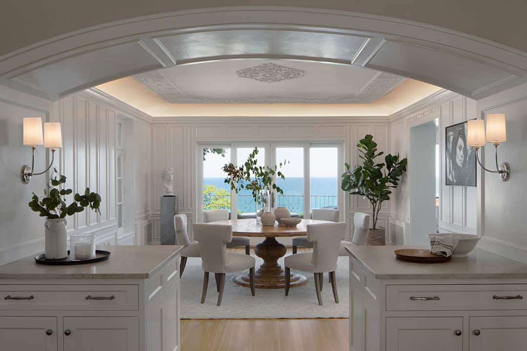 Image of a Dining Room with lake views