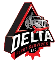 Delta Fleet Services LLC logo with truck and gear icon.