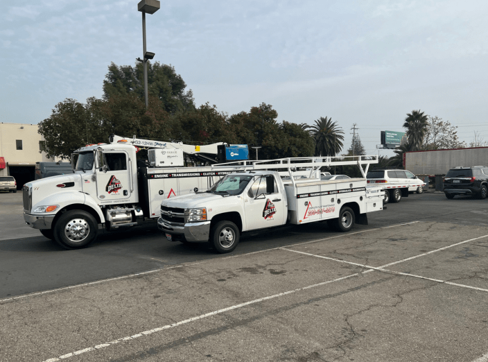 Service trucks for fleet maintenance and repair.