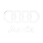 De Luxx Automotive Audi logo with service center background.
