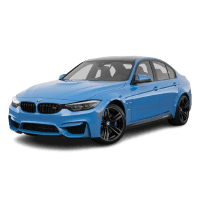 High-quality blue BMW sedan for auto repair and muffler services.