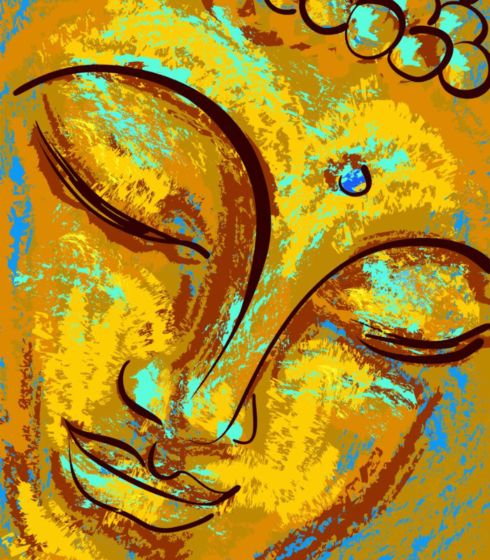 Divine Golden Buddha Wall Art