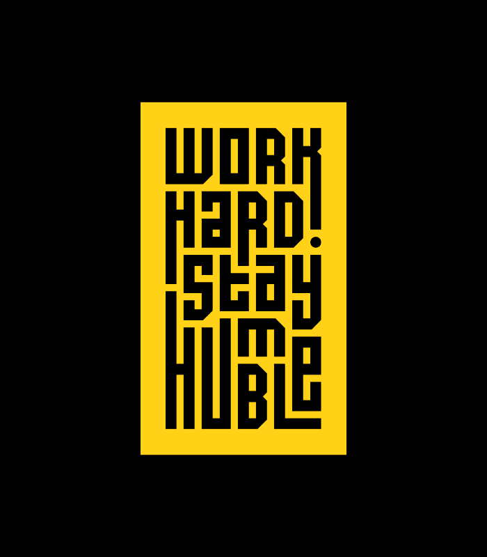 Work Hard Stay Humble Motivational Quote Wall Art
