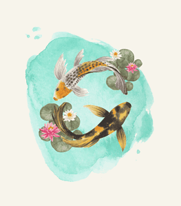 Koi Fish Painting Wall Art