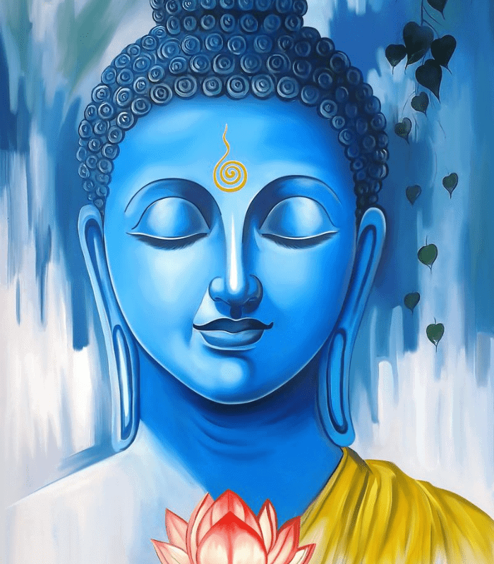 Blissful Painted Buddha Wall Art