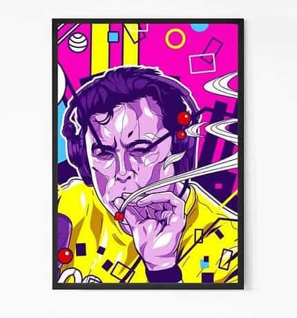 Smoking elon musk wall art