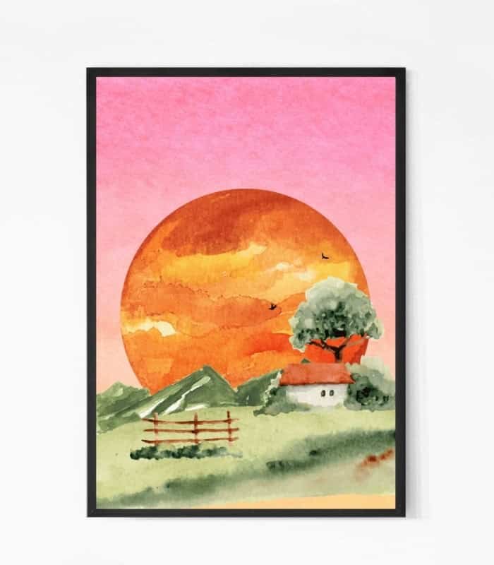 Sunrise painting Wall art