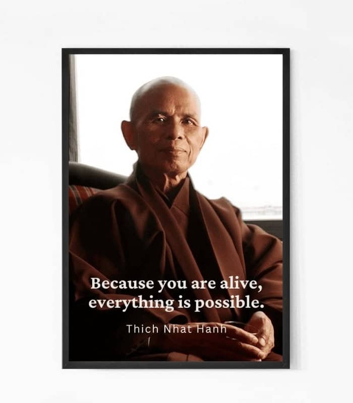 Thich Nhat Hanh Motivational Quote Wall Art