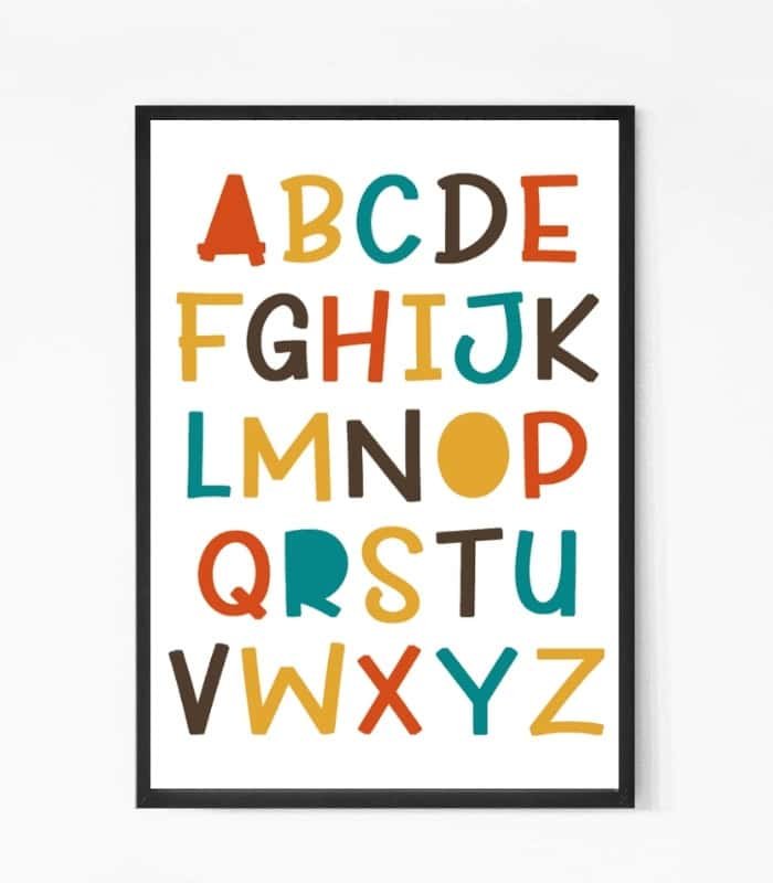 ABCD wall art for kids room