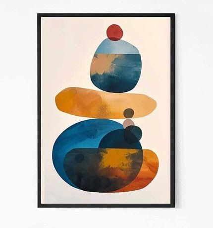 Balance Stones minimalistic Wall Art