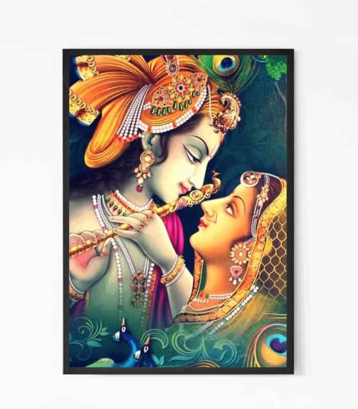 Blissful Radha Krishna Wall Art For Living room
