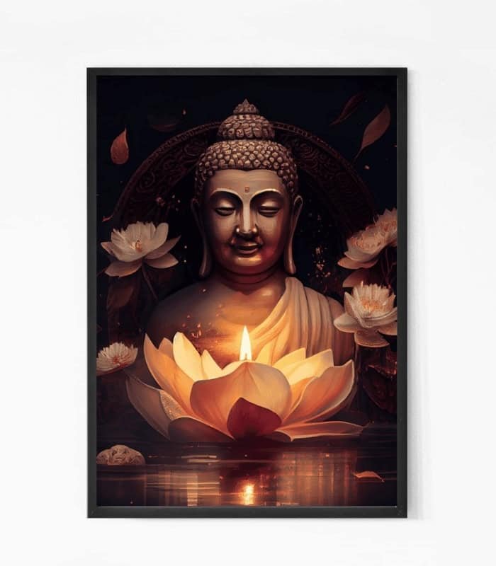 Calming Buddha in Lotus Wall Art