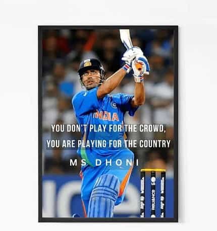 Dhoni’s Motivational Quote Wall Art