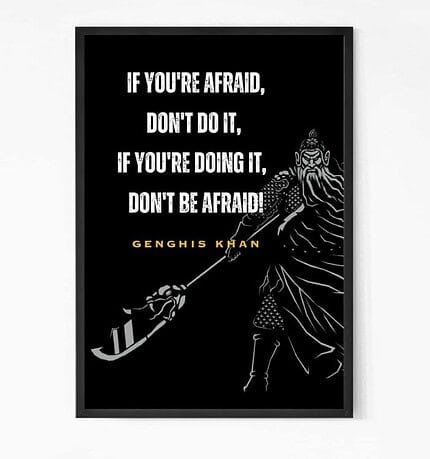 Genghis khan Motivational Quote Wall Art