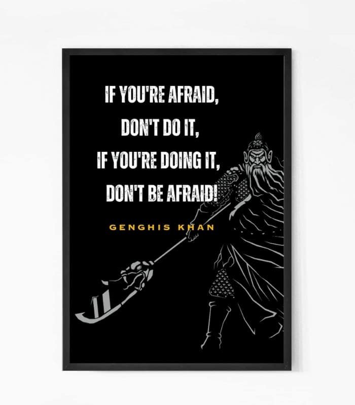 Genghis khan Motivational Quote Wall Art