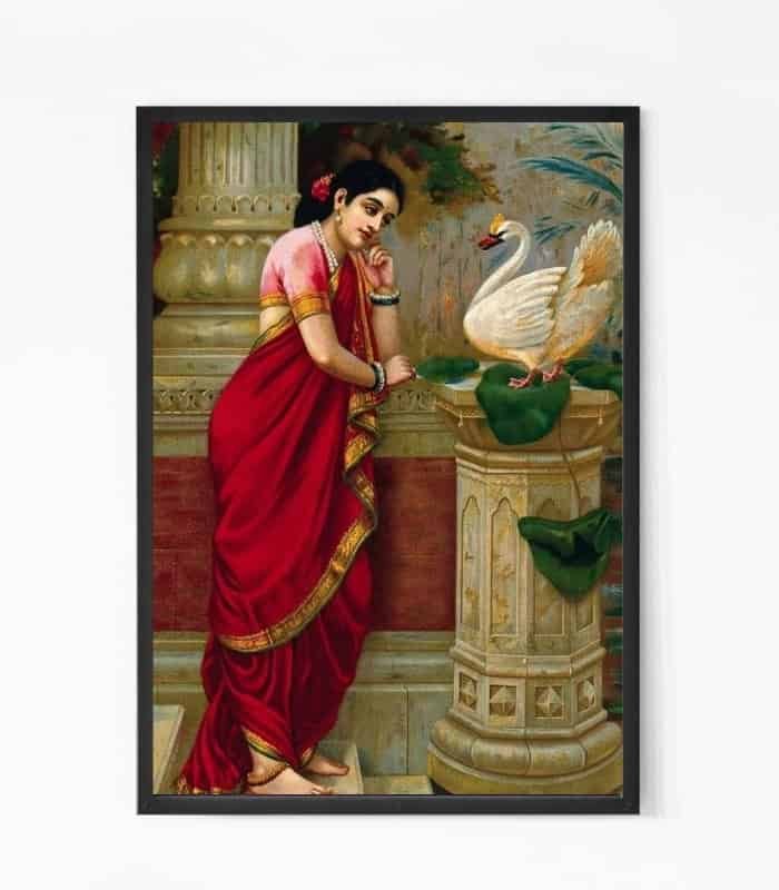 Hamsa Damayanti Painting Wall Art