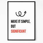 Make It Simple Motivational Quote Wall Art