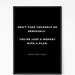 Monkey With a Plan Quote Wall Art