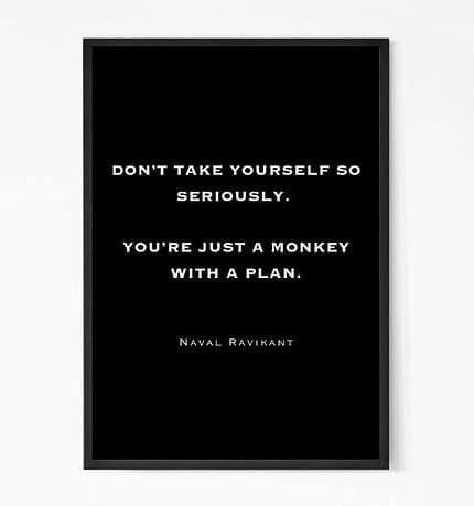 Monkey With a Plan Quote Wall Art