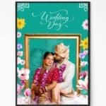 Desi Wedding Photo Frame with Colorful Background