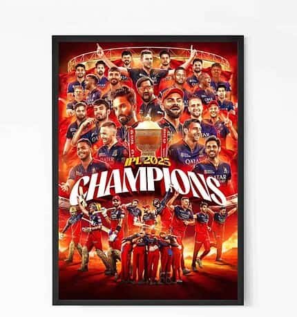 RCB IPL Champions Wall Art