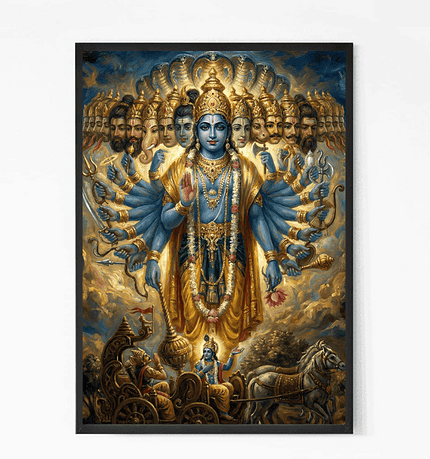 Krishna Arjuna in Mahabharata War Wall Art