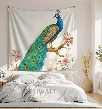 buy peacock painting wall tapestry