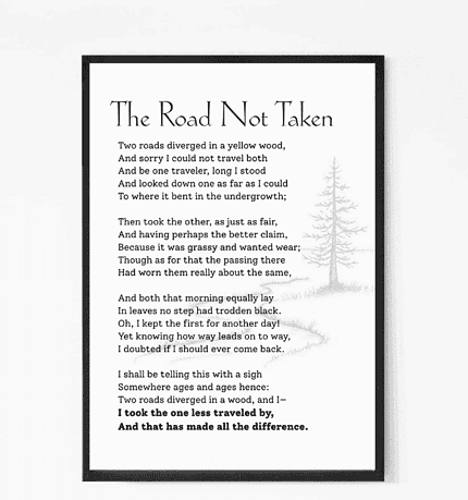 Road less travelled Wall Art