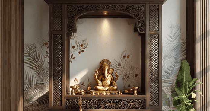 Spiritual Wall Art for a Pooja Room