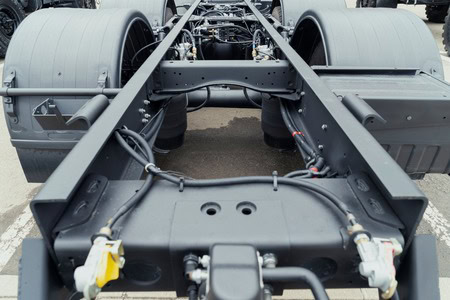 Truck chassis frame at Dettwiler Brothers Repair, expert auto repair and maintenance services.