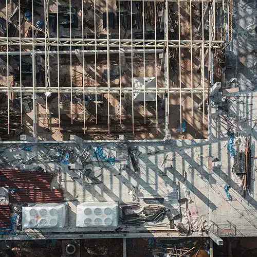 Top down view of construction site | Divine Construction Operations Inc.