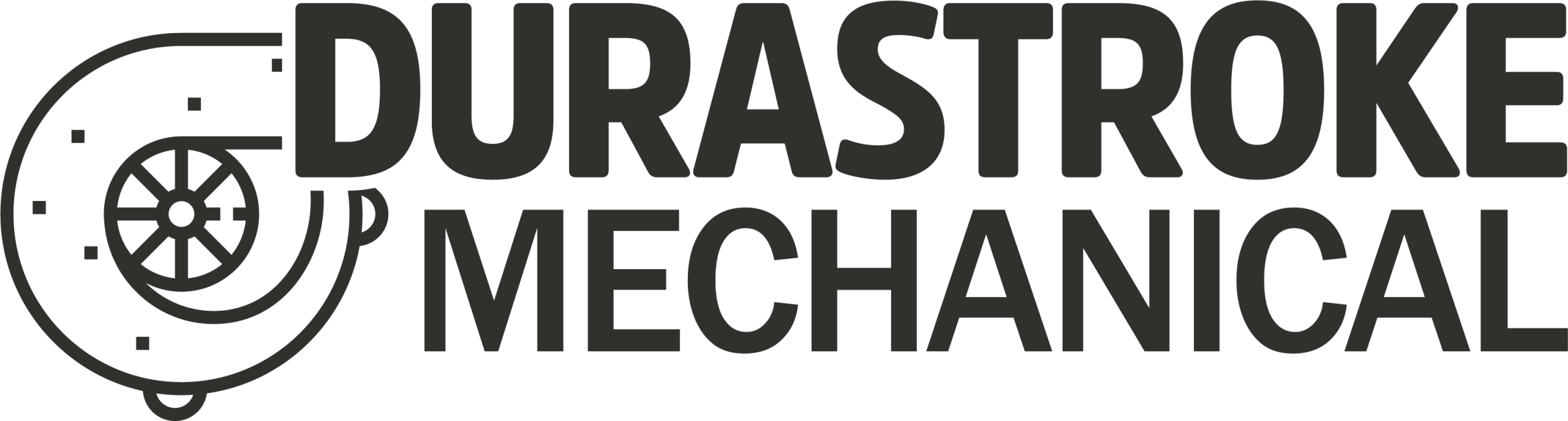 Durastroke Mechanical logo featuring gear and machinery elements.