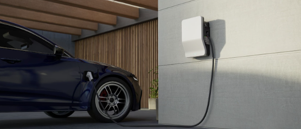 Electric vehicle charging station for EVs at home, highlighting suspension component importance.