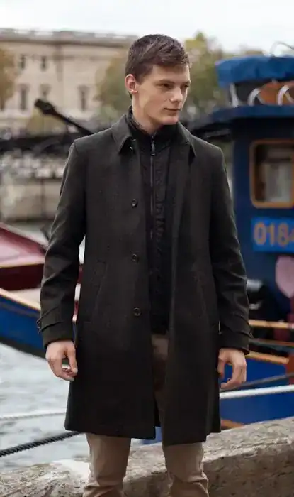 Manteau Steinbock Boss Taille 2XL En Laine Et Cachemire Doublé Loden Vert - Occasion état Parfait