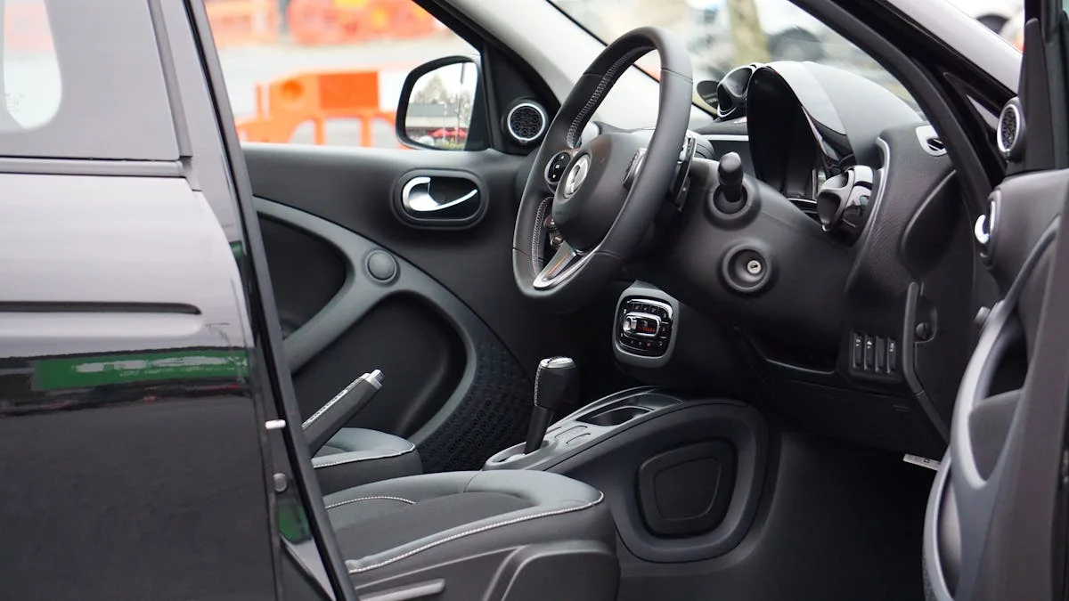 Close-up of car interior showing clutch pedal and dashboard, highlighting clutch system components.