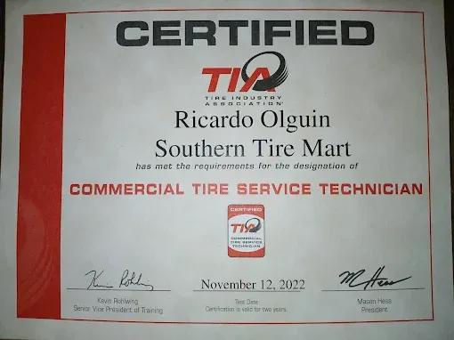 Certified Tire Technician for ER Auto, Diesel & Tire LLC.