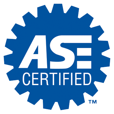 ASE Certified Auto Repair Badge for Diesel & Tire Services.