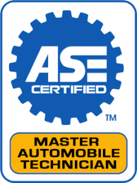 ASE Certified Master Automobile Technician badge.