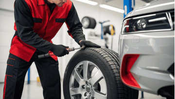 Auto tire maintenance and replacement service.