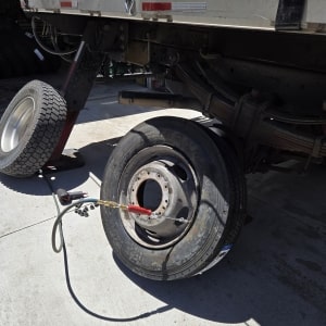 Wheel and tire repair on a vehicle at ER Auto, Diesel, & Tire LLC.