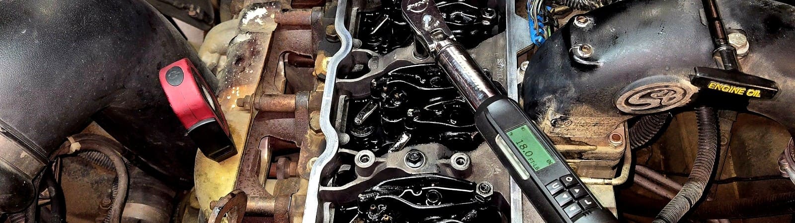 Engine diagnostics and repair services for diesel vehicles.